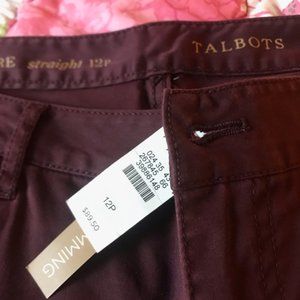 Talbots, 12P, skinny jeans, maroon